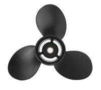 NUMNBE 9x10-1 / 2in Outboard Propeller, 3 Blades, 8 Tooth Aluminum Alloy Replacement - High Thrust Performance, Fuel Efficient Design, Compatible with 9.9-15HP Engines
