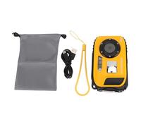 NUMNBE Diving Camera 1080P 48MP Underwater Camera, 5m, 2.4 Inch Colour Screen, 32G Memory Card - Anti Shake, Autofocus, Face Recognition, Ideal for Diving and Snorkelling (Yellow)