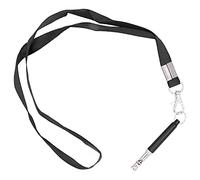 NUMNBE Dog Training Whistle - Adjustable Ultrasonic Bark Control Device for Obedience Training and Managing Dog Behavior (Black with Lanyard) (Black rope)