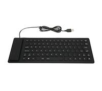 NUMNBE Foldable Silicone Keyboard - 85 Keys Ultra Slim Design for Quiet Typing at Home, Office, or School (Black)