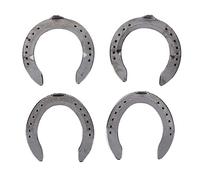 NUMNBE Horseshoe Kit - Durable Aluminum Alloy Horseshoes Front and Rear with Nails Included for Horse Hoof Protection on Hard Ground and Heavy Exercise (type 1)