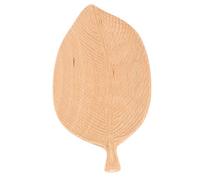 NUMNBE Leaf Shape Wood Plate Storage Tray, Carving Style, 12x25cm, Decorative Wood Bowls, Wooden Bowl Candy Dish - Natural Wood Texture, Food Grade Material, Ideal for Serving and Home (25 * 12 Beech