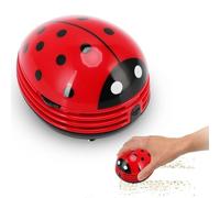 NUMNBE Mini Desktop Vacuum Cleaner Mini Vacuum Cleaner For Computer Small Vacuum Cleaners Handheld Portable Cartoon Vacuum Paper Scraps Sweeper Red Ladybird Cleanning for Pet Hair, Car, Home