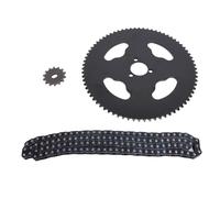 NUMNBE T8F Chain Sprocket Kit, Steel Front Rear Sprocket with 120 Links, 14T Front 74T Rear - Durable Steel Construction, Stable Power Transfer, Perfect for Mini Motorcycles and Karts