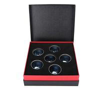 NUMNBE Tea Cups Ceramic Set, 6Pcs Teaware, 2.8x2.4 Inch Drinkware for Home Decoration - Traditional Craftsmanship, Unique Glaze Texture, Ideal for Tea Tasting and Gifts (Blue Kirin)