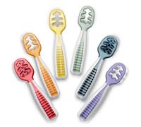 NumNum Weaning Spoons Baby Self Feeding Stage 1+2 GOOtensils 6pk Rainbow