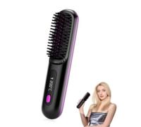 Numoya Portable Straightener Brush - GoBrush PRO,Portable Straightener Brushs for Hairs Styling,Rechargeable Heated Styling Brushes for Travel &Daily (Black)