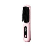 Numoya Portable Straightener Brush - GoBrush PRO Wireless Straightening Comb USB Rechargeable Heated 3 Temperature Settings Mini Styling Comb Suitable for All Hair Types