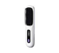 Numoya Portable Straightener Brush - GoBrush PRO Wireless Straightening Comb USB Rechargeable Heated 3 Temperature Settings Mini Styling Comb Suitable for All Hair Types