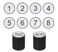 NumRealm 35mm ABS Plastic Round Table Numbers, Locker Cabinet Numbers Signage Tags Labels - White 1 to 400