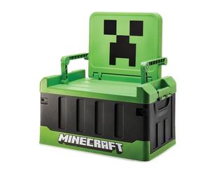 Numskull Minecraft 2-in-1 Toy Storage Box and Folding Chair, Kids Gift | 2 in 1 storage seat for kids bedroom or playroom. For Minecraft fans, collectors, and gift buyers.