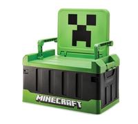 Numskull Minecraft 2-in-1 Toy Storage Box & Folding Chair - Gaming Accessory Organizer with lid and handles for Family Rooms, Official Minecraft Merchandise