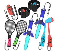 Numskull Nintendo Switch Sports Pack Mega Bundle - Designed for Console Users - Golf Clubs, Arm Bands, Rackets and More - Gamer Controller Accessory