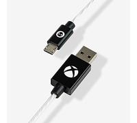 Numskull NS2179 Official Xbox One Micro USB Cable Green LED Cable 1.5m - Fast Charging Play and Charge Lead - Compatible with PS4 Controller, Samsung, HTC