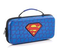 Numskull Official DC Comics Superman Carry Case for Switch and Switch 2 - Hard Shell Travel Case - Iconic Superhero Design - Holds 10 Games & Accessories