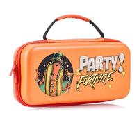 Numskull Official Fortnite Carry Case for Switch and Switch 2 - Party Edition Travel Case - Holds 10 Games & Accessories - Hard Shell Protection with Rubber Handle