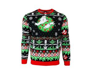 Numskull Official Ghostbusters Unisex Knitted Jumper, Small - Ugly Novelty Christmas Sweater Gift
