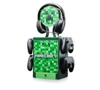 Numskull Official Minecraft Gaming Locker for Games, Controllers & Headset | Official Minecraft locker holds 10 games or DVDs, 4 controllers, a headset and accessories in one durable compact stand.