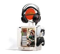 Numskull Official My Hero Academia Gaming Locker & Storage Stand - Holds 10 Games/DVDs, 4 Controllers, Headset, and Accessories - Durable & Compact Organizer - Official My Hero Academia Merchandise