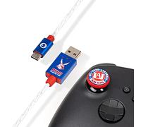 Numskull Official My Hero Academia LED USB Type-C Cable and Thumb Stick Grips - 1.5m Fast Charging Lead - Compatible with Xbox Series X|S, PlayStation 5, Nintendo Switch