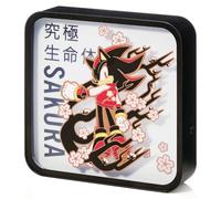 Numskull Official Sakura Shadow Acrylic Logo Desk Lamp Wall Light for Bedroom, Office, Home, Study, Work - Official Sonic The Hedgehog Merchandise, Red