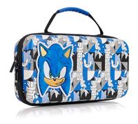 numskull Official Sonic The Hedgehog Hard Shell Carry Case for Switch and Switch 2 - Geometric Fur Patch Design - Holds 10 Games & Accessories