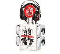 Numskull Official Transformers Gaming Accessory Locker & Storage Stand - Holds 10 Games/DVDs, 4 Controllers, Headset, and Accessories - Durable & Compact Organizer - Official Transformers Merchandise