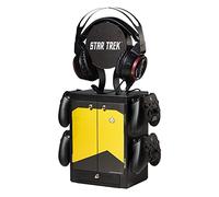 Numskull Official Yellow Star Trek Gaming Accessory Locker & Storage Stand, Holds 10 Games/DVDs, 4 Controllers, Headset, and Accessories - Durable & Compact Organizer - Official Star Trek Merchandise