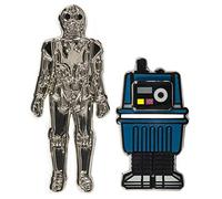 Numskull Pin Kings Official Star Wars Death Star Droid & Power Droid Set of 2 Collectible Metal Enamel Badges