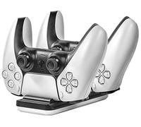 Numskull PlayStation 5 DualSense Controller Twin Charging Station, Compatible with Official PS5 Controllers