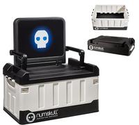 Numskull PS5-Inspired 2-in-1 Toy Storage Box & Folding Chair - Gaming Accessory Organizer with lid and handles for Family Rooms, Official PS5-Inspired Merchandise