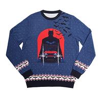 Numskull Unisex The Batman Official The Batman Unisex Knitted Christmas Jumper, X-Small - Ugly Novelty Christmas Sweater Gift (Pack of 1)