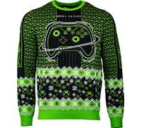 Numskull Xbox Ready to Play Official Unisex Knitted Jumper, Large-Ugly Novelty Christmas Sweater Gift