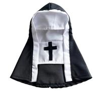 Nun Costume, Dog Nun Costume, Soft Cloth Cat & Dog Halloween, Cute Funny Pet Dress Outfit for Halloween Christmas Festival Cosplay