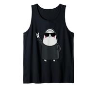 Nun Sunglasses Rock Hand Sign Funny Religious Humor Playful Tank Top