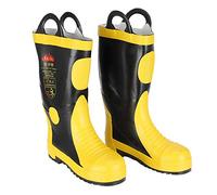 Nunafey Firefighter Boots, Prevent Slipping Flame Retardant Rubber Fire Fighting Shoes for Fire Fighting for Fireman(42-42)