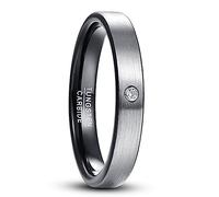 NUNCAD Couple Ring 6mm/4mm Silver Matte Tungsten Carbide Rings for Men Women Wedding Promise Engagement Ring Band Comfort Fit Size （Price Only for One）