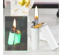 Nunchuck Lighter - Dual Ignition Modes, USB Rechargeable, Glows More Cool at Night, Vintage Trench Design, Great Gift Idea, Nunchucks, Nunchukas, Nunchaku Lighter (White+Luminous)