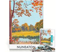 Nuneaton Autumn Landscape Jigsaw Puzzles for Adults1000 Piece Strengthen Memory Home Activity Clean Edge Festive Gift (38x52cm)