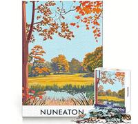 Nuneaton Autumn Landscape Jigsaw Puzzles for Adults1000 Piece Strengthen Memory Home Activity Clean Edge Festive Gift (38x52cm)