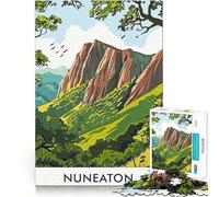 Nuneaton Landscape Hard Jigsaw Puzzle for Adults 1000 Pieces Boost Memory Soothing Play Premium Cut Perfect Present (38x26cm)