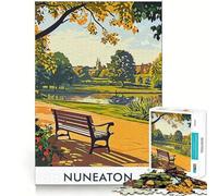 Nuneaton Park Bench 1000 Piece Jigsaw Puzzles for Adults Jigsaw Smart Game Together Fun Image Assembly Seasonal Gift (38x52cm)