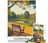 Nuneaton Park Bench Jigsaw Puzzle for Teenagers 1000 Pieces Smart Game Family Time Pattern Assembly Santa Wish Pick (50x75cm)