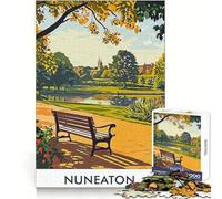 Nuneaton Park Bench Jigsaw Puzzles 1000 Pieces for Teenagers Recall Boost Serene Time Smooth Cut Elegant Gift (38x26cm)