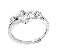 nuneoeuo 1 PCS Anxiety Rings for Women, Silver Fidget Rings for Anxiety Women, Adjustable Ring Spinner Fidget Ring for Womens Thumb Spinner for Woman Anxietys Relief Jewellery Gift