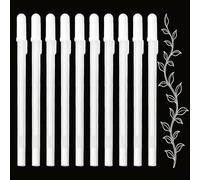 nuneoeuo 10 Pcs White Gel Pens for Art Highlights, White Pens for Art 0.8mm Fine Point, Black Paper Drawing and Sketch Highlights, Dark Paper Highlighting Pen Suitable for Artists and Students