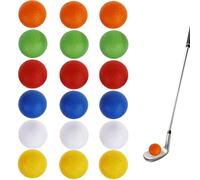 nuneoeuo 18pcs Golf Practice Balls, Funny Golf Balls, Indoor Golfing Ball for Golfs Swing Training Home Office Indoor Outdoor Backyardm, Golfs Training Ball (Red Blue White Orange Yellow Green)