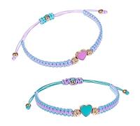 nuneoeuo 2 Pcs Heart Shaped Matching Bracelets Handcrafted Wrist Jewelry Birthday Gifts For Women, Friendship Gifts For Women, Daily Wear Dating Gathering Decoration Holiday Surprise Present