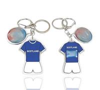 nuneoeuo 2PCS Scotland Football Shirt Keyring, Scottish Gifts Keychains Scotland World Cup Jersey Design Keyring Birthday Gift for Boyfriends Football Fans World Cup Fan Merchandise