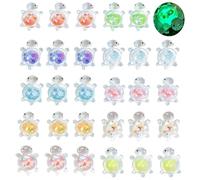 nuneoeuo 30PCS Mini Turtles,Mini Animals Tiny Resin Animalses Glittering Star Turtles With Sparkle Flakes Tiny Sea Animals, for Birthday Party Home Garden DIY Aquarium Dollhouse Potted